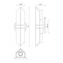 Alora Lighting WV334215VBAR - Valencia 15-in Vintage Brass/Alabaster 2 Lights Wall/Vanity