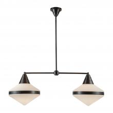  LP348241UBOP - Willard 41-in Urban Bronze/Opal Matte Glass 2 Lights Linear Pendant