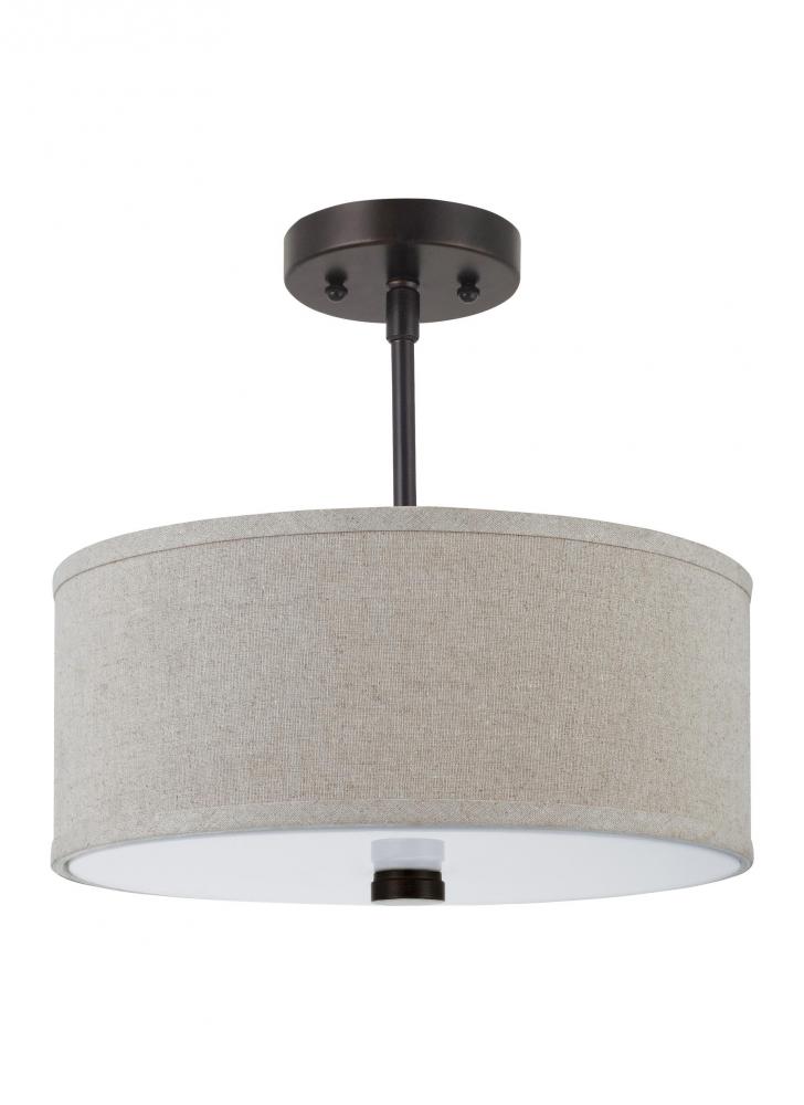 Dayna Shade Pendants Two Light Flush / Semi-Flush Convertible