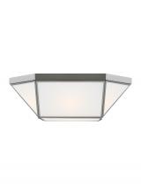 Studio Co. VC 7579452-962 - Morrison modern 2-light indoor dimmable ceiling flush mount in brushed nickel silver finish with smo