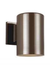 Studio Co. VC 8313897S-10 - Outdoor Cylinders transitional 1-light LED outdoor exterior small wall lantern sconce in bronze fini