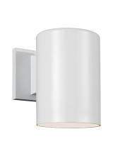 Studio Co. VC 8313897S-15 - Outdoor Cylinders transitional 1-light LED outdoor exterior small wall lantern sconce in white finis