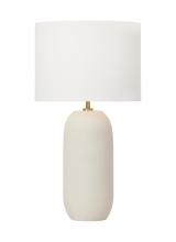 Studio Co. VC HT1061MC1 - Hable Fanny 1-Light Table Lamp in Matte Concrete with White Linen Fabric Shade