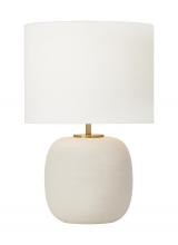 Studio Co. VC HT1071MC1 - Hable Fanny 1-Light Table Lamp in Matte Concrete with White Linen Fabric Shade