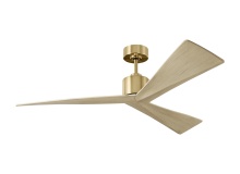 VC Monte Carlo Fans 3ADR52BBSWWO - Adler 52 Ceiling Fan in Burnished Brass with Washed White Oak Blades