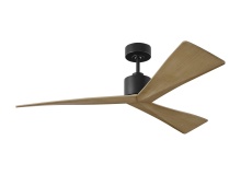 VC Monte Carlo Fans 3ADR52MBK - Adler 52 Ceiling Fan in Midnight Black with Natural Honey Blades