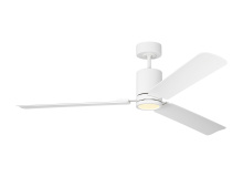 VC Monte Carlo Fans 3CCSM62RZWD - Cleancut 62 Ceiling Fan in Matte White with Matte White Blades