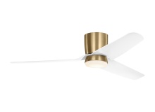 VC Monte Carlo Fans 3CGHR56SBD - Colgin 56 Hugger LED Ceiling Fan in Matte White with Matte White Blades and Light Kit