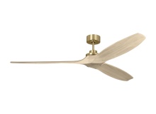 VC Monte Carlo Fans 3CLNSM70BBSWWO - Collins Smart 70 Ceiling Fan in Burnished Brass with Washed White Oak Blades