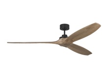 VC Monte Carlo Fans 3CLNSM70MBKNH - Collins Smart 70 Ceiling Fan in Midnight Black with Natural Honey Blades