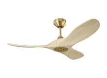 VC Monte Carlo Fans 3MAVSM44BBSWWO - Maverick Smart 44 Ceiling Fan in Burnished Brass with Washed White Oak Blades