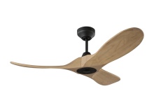VC Monte Carlo Fans 3MAVSM44MBKNH - Maverick Smart 44 Ceiling Fan in Midnight Black with Natural Honey Blades