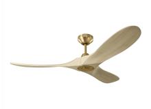 VC Monte Carlo Fans 3MAVSM52BBSWWO - Maverick Smart 52 Ceiling Fan in Burnished Brass with Washed White Oak Blades