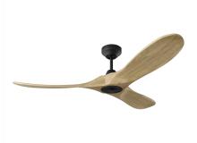 VC Monte Carlo Fans 3MAVSM52MBKNH - Maverick Smart 52 Ceiling Fan in Matte Black with Naturel Honey Blades