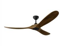 VC Monte Carlo Fans 3MAVSM60MBK - Maverick Smart 60 Ceiling Fan in Midnight Black with Dark Walnut Blades