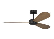 VC Monte Carlo Fans 3PDSM52MBK - Paddle Smart 52 Ceiling Fan in Midnight Black with Oak Blades