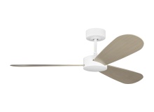 VC Monte Carlo Fans 3PDSM52RZW - Paddle Smart 52 Ceiling Fan in Matte White with White Cerused Oak Blades