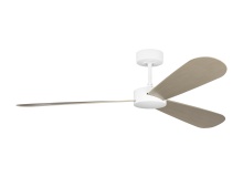 VC Monte Carlo Fans 3PDSM60RZW - Paddle Smart 60 Ceiling Fan in Matte White with White Cerused Oak Blades