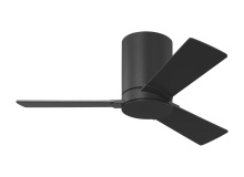 VC Monte Carlo Fans 3RZHR32MBK - Rozzen 32 Hugger Ceiling Fan in Midnight Black with Midnight Black Blades