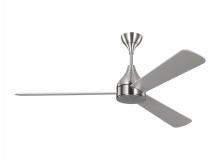 VC Monte Carlo Fans 3STMSM60BSD - Streaming Smart 60" Dimmable Indoor/Outdoor Integrated LED Brushed Steel Ceiling Fan