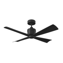 VC Monte Carlo Fans 4LNCR44MBK - Launceton 44 Ceiling Fan in Midnight Black with Midnight Black Blades